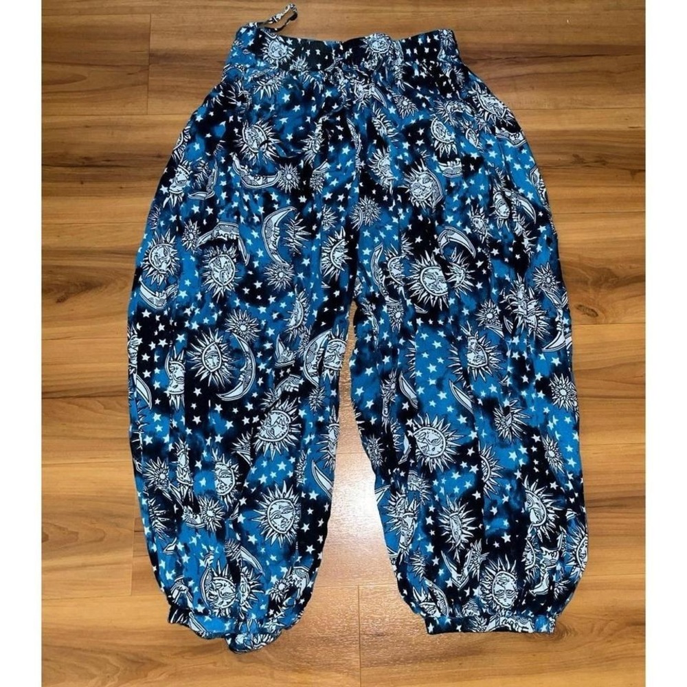 Step In Style Starts Moon Sun Bohemian Style Harem Parachute Cropped Pants